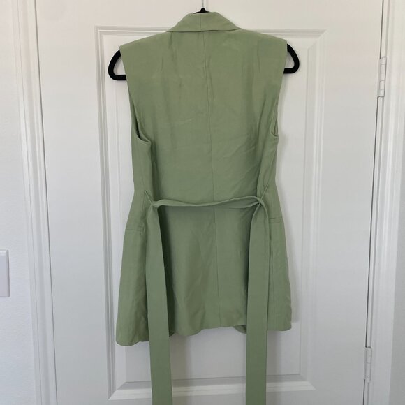 ZARA Mint Green Tuxedo Collar Vest – Size Small, Co-Ord Set Top - Picture 6 of 10
